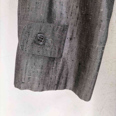 シルク100 比翼ステンカラーコート メンズ